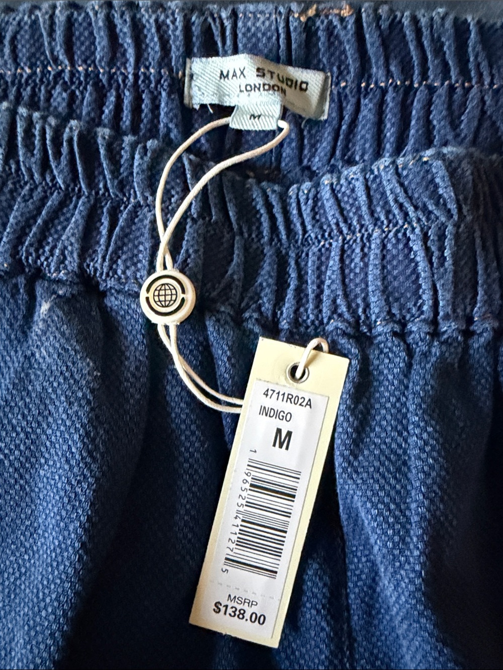 Max Studio Pique Barrel Ankle Pant - Picture 4 of 4